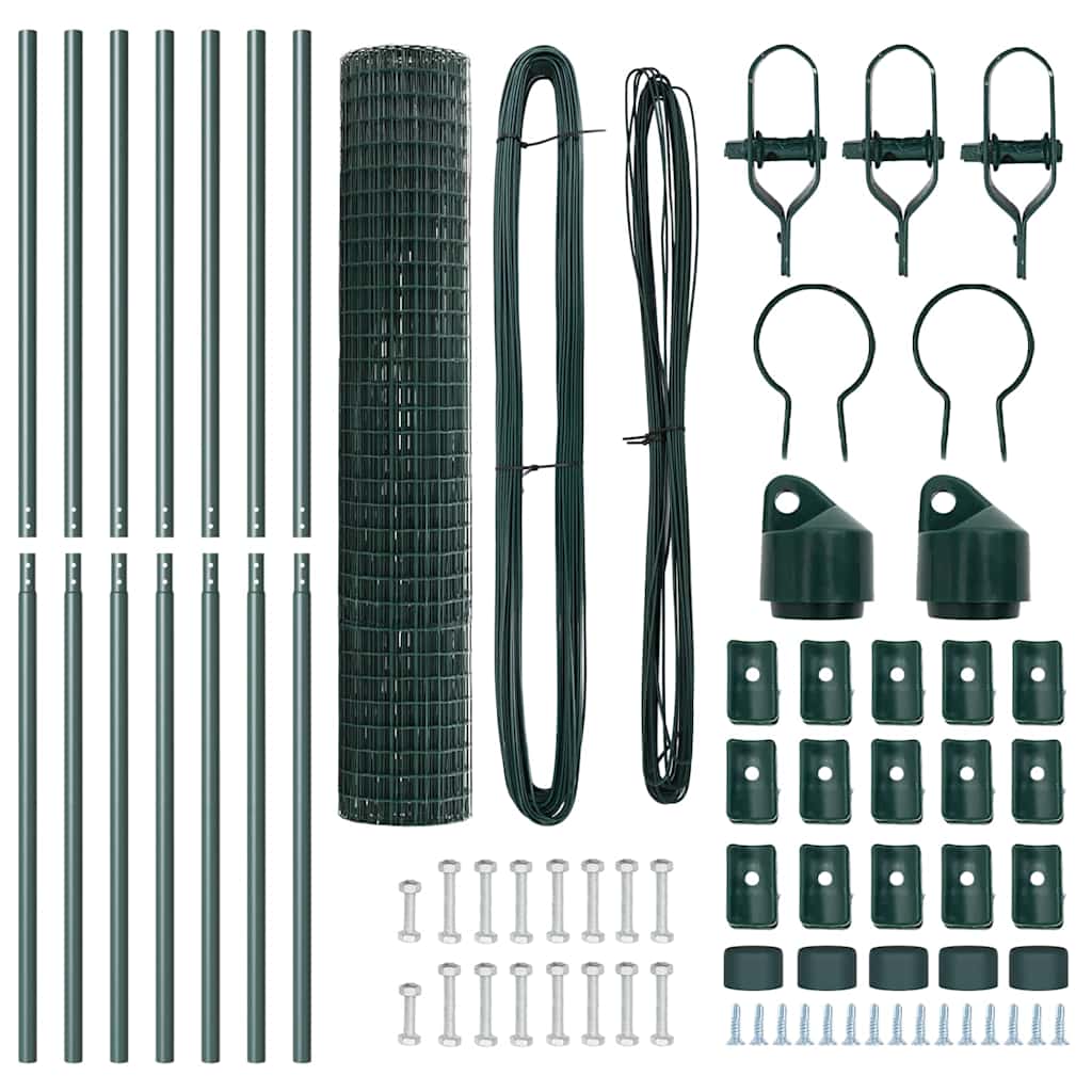 Euro Fence Ground Fix 10 x 1,5 m PVC-Coated Steel Green Mesh