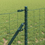 Fence with Posts Green 0.8 x 25 m Steel - Top-Down View