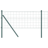 Fence with Posts Green 0.8 x 25 m Steel - Front View