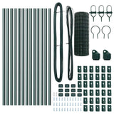 Fence with Posts Green 0.8 x 25 m Steel - Rear View