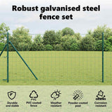 Euro Fence Ground Fix 25 x 1 m PVC-Coated Steel Green Mesh