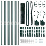 Fence with Posts Green 1 x 25 m Steel - Rear View