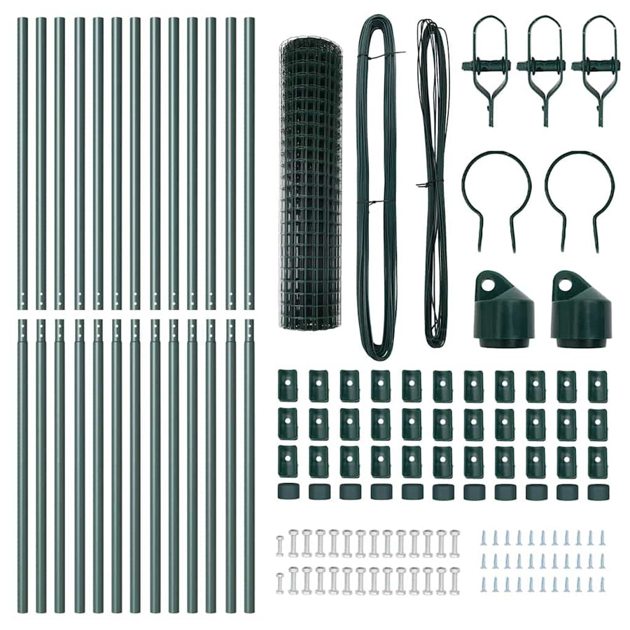 Euro Fence Ground Fix 25 x 1 m PVC-Coated Steel Green Mesh