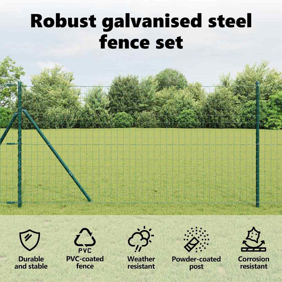 Euro Fence Ground Fix 25 x 1,2 m PVC-Coated Steel Green Mesh