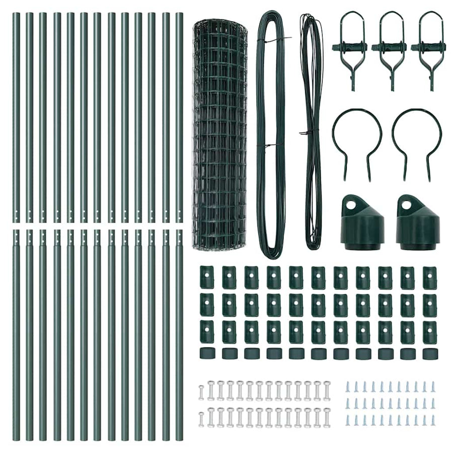 Euro Fence Ground Fix 25 x 1,2 m PVC-Coated Steel Green Mesh