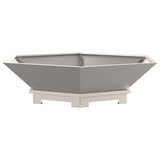 Fire Pit Brown 100 x 100 x 28 cm Weathering Steel - 45-Degree Angle
