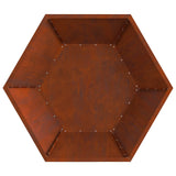Fire Pit Brown 100 x 100 x 28 cm Weathering Steel - Low Angle