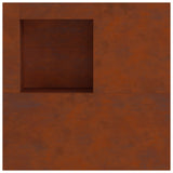 Fire Pit Brown 100 x 100 x 30 cm Weathering Steel