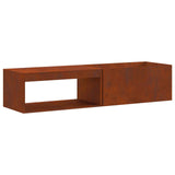 Fire Pit Brown 160 x 45 x 35 cm Steel - Front View