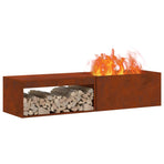 Fire Bowl Rusty 160 x 45 x 35 cm Weathering Steel
