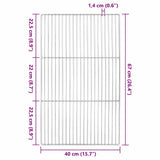 Grill Grate Silver 67 x 40 cm Stainless Steel - Rear View
