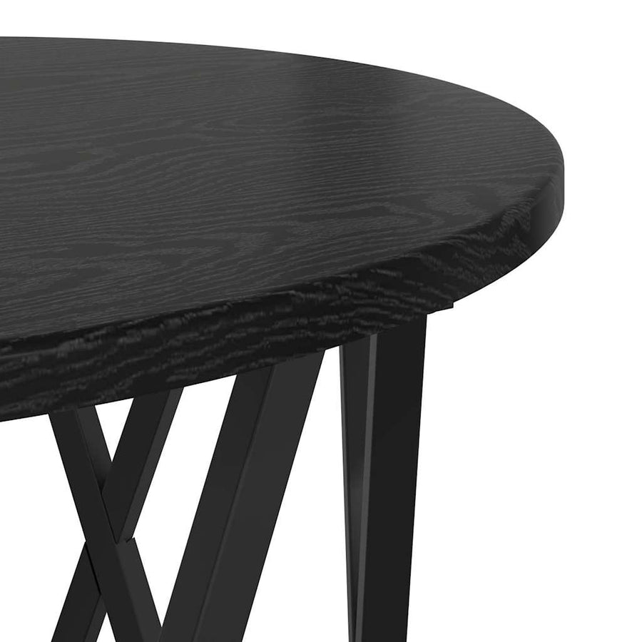 Side Table 2 pcs Black Oak 50 x 50 x 40 cm