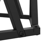 Side Table 2 pcs Black Oak Engineered wood and steel