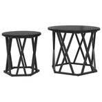 Side Table 2 pcs Black Oak 50 x 50 x 40 cm