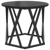 Side Table 2 pcs Black Oak Engineered wood and steel