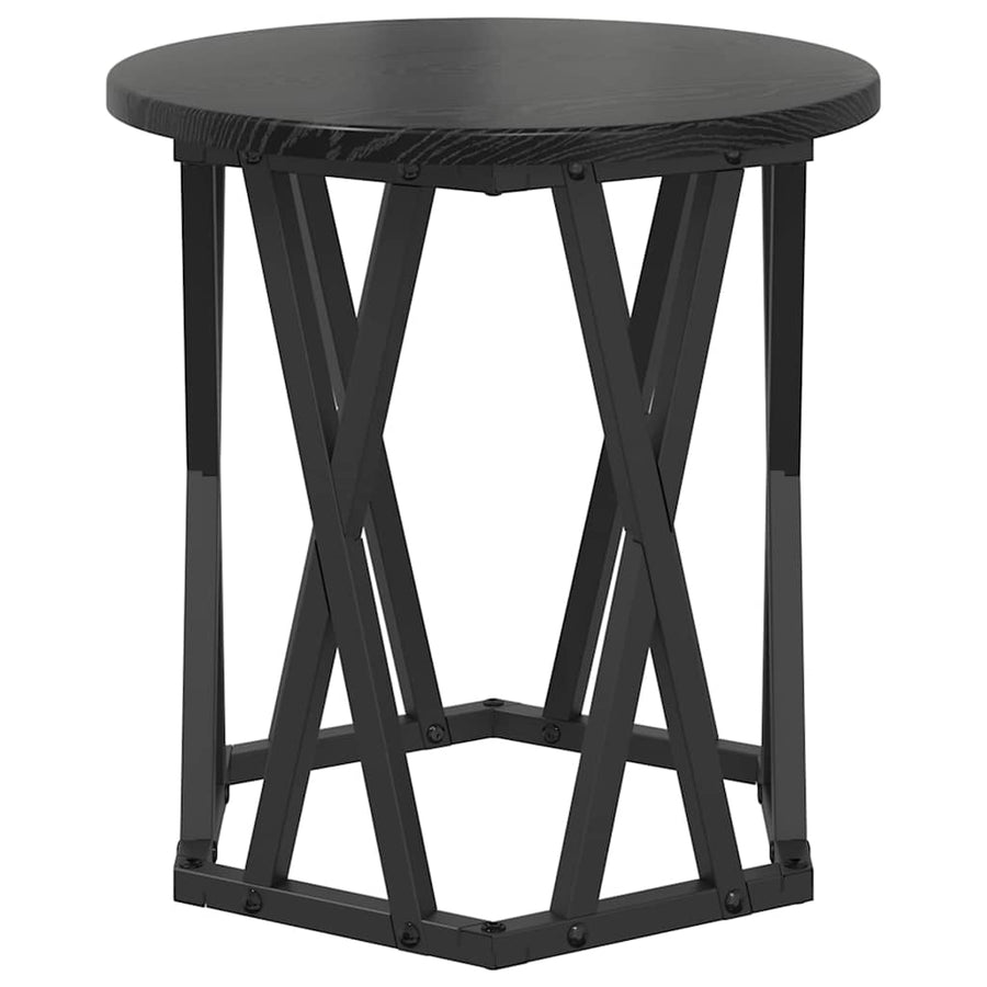 Side Table 2 pcs Black Oak 50 x 50 x 40 cm