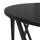 Coffee Table Black Oak 80 x 80 x 42 cm - Low Angle