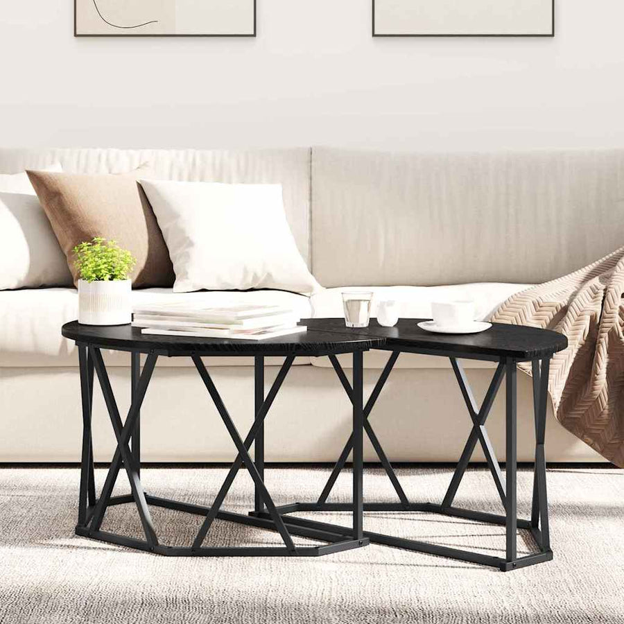 Coffee Table Black Oak 80 x 80 x 42 cm