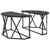 Coffee Table Black Oak 80 x 80 x 42 cm - Front View