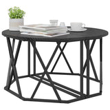 Coffee Table Black Oak 80 x 80 x 42 cm - Side View