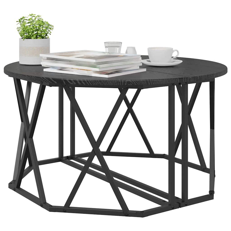 Coffee Table Black Oak 80 x 80 x 42 cm