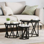 Nesting Side Table 3 pcs Black Oak 53 x 53 x 40 cm