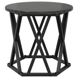Nesting Side Table 3 pcs Black oak 53 x 53 x 40 cm - Close-Up Angle