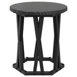Nesting Side Table 3 pcs Black oak 53 x 53 x 40 cm - Low Angle