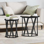 Coffee Table 2 pcs Black Oak 50 x 50 x 50 cm