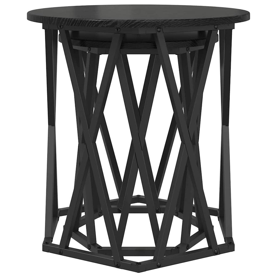 Coffee Table 2 pcs Black Oak 50 x 50 x 50 cm