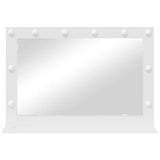 Vanity Mirror White 80 x 15 x 18 cm Glass and Engineered wood - Top-Down View