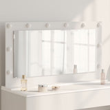 Vanity Mirror White 100 x 55 x 18 cm Glass and Engineered wood