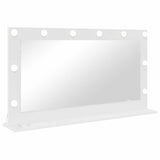 Vanity Mirror White 100 x 55 x 18 cm Glass and Engineered wood