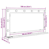 Vanity Mirror White 100 x 55 x 18 cm Glass and Engineered wood