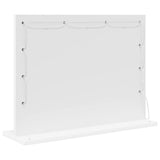 Vanity Mirror White 60 x 45 x 18 cm Glass and Engineered wood - Rear View