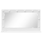 Vanity Mirror White 80 x 45 x 18 cm Glass and Engineered wood - Top-Down View