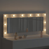 Vanity Mirror White 100 x 45 x 18 cm Glass and Engineered wood - Side View