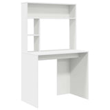 Desk with Shelf White 91 x 50 x 149 cm Engineered wood - Front View