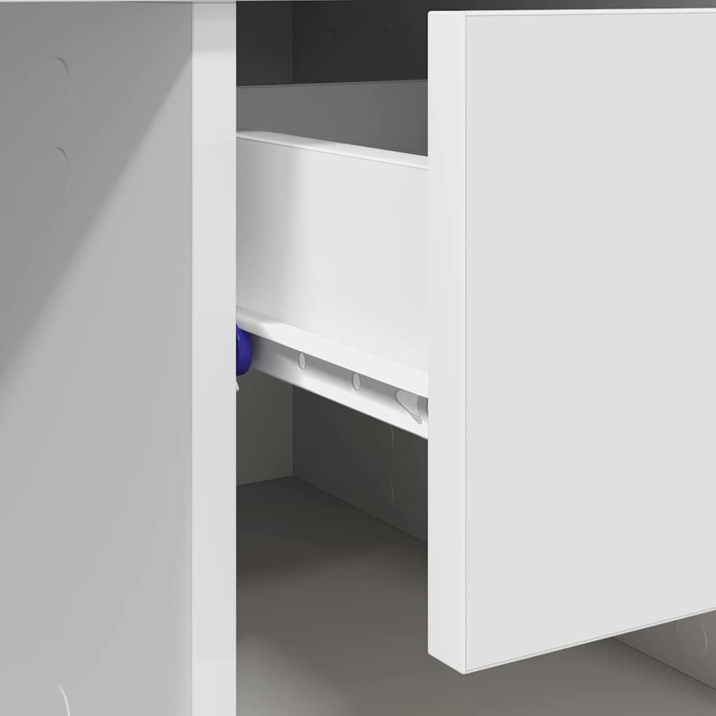 Desk with Drawer White 90 x 49 x 75 cm Engineered Wood