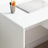 Desk with Drawer White 90 x 49.5 x 75 cm Engineered wood - Top-Down View