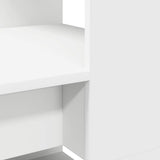 Desk with Shelf White 113 x 54 x 120 cm Engineered wood - Low Angle
