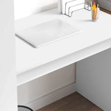 Desk with Shelf White 113 x 54 x 120 cm Engineered wood - Top-Down View