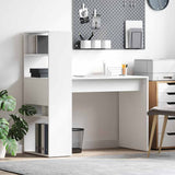 Desk with Shelf White 113 x 54 x 120 cm Engineered Wood