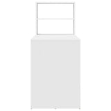 Desk with Shelf White 113 x 54 x 120 cm Engineered wood - Rear View