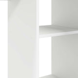 Desk with Shelf White 142 x 102 x 73 cm Engineered Wood - Close-Up Angle