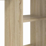 Desk with Shelf Sonoma oak 142 x 102 x 73 cm Engineered wood - Low Angle