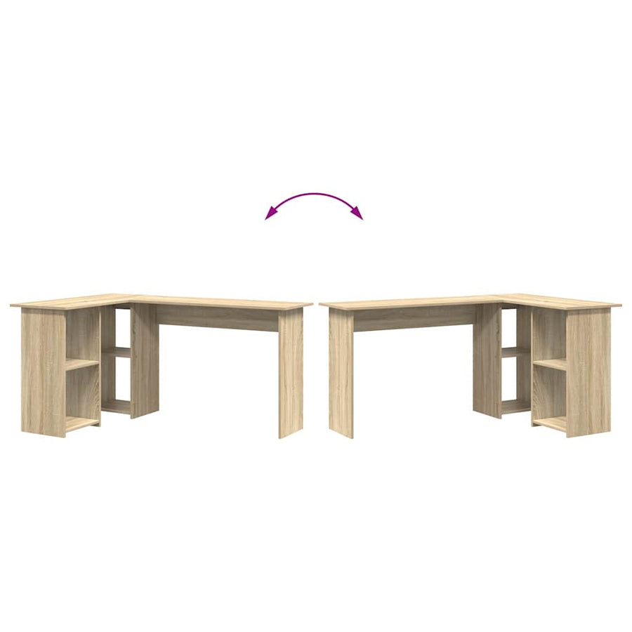 Desk Sonoma Oak 142 x 102 x 73 cm Engineered Wood