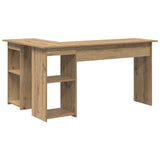 Desk Artisan Oak Engineered Wood 142 x 102 x 73 cm - Rear View