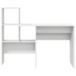 Desk White Engineered Wood 131,5 x 50 x 106,5 cm