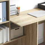 Desk Sonoma oak 131.5 x 50 x 106.5 cm Engineered wood - Top-Down View